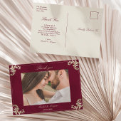 Carte Postale Merci Mariage or baroque Bourgogne