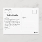 Carte postale Merci Mariage photo (Dos)