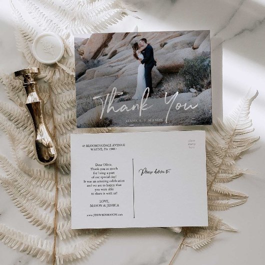 Carte postale Merci Mariage photo