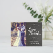 Carte Postale Merci Mariage photo Blackboard (Debout devant)