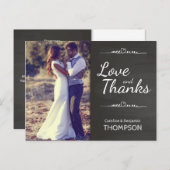 Carte Postale Merci Mariage photo Blackboard (Devant / Derrière)