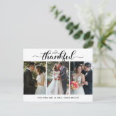 Carte Postale Merci Mariage Photo Collage Merci (Debout devant)