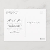 Carte Postale Merci Mariage photo de l'aquarelle (Dos)