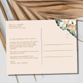 Carte Postale Merci Mariage photo floral tropical