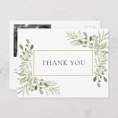 Carte postale Merci Mariage photo vert (Devant / Derrière)