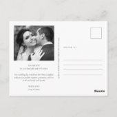 Carte postale Merci Mariage photo vert (Dos)