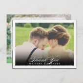 Carte Postale Merci Mariage PixDezines/Script sophistiqué (Devant / Derrière)