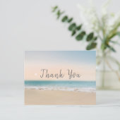 Carte postale Merci mariage plage simple (Debout devant)