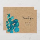 Carte Postale Merci Mariage rustique Eucalyptus Woodland (Devant / Derrière)