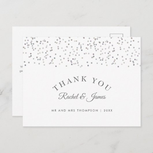 Carte Postale Merci Mariage Silver Stardust (Devant / Derrière)