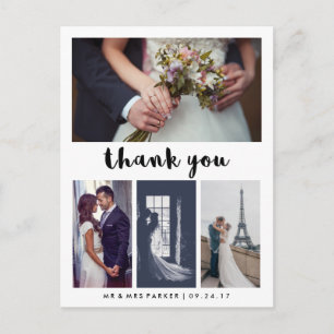 Carte Postale Merci Mariage simple et moderne   4 Photo