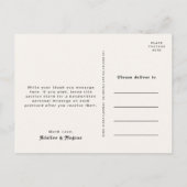 Carte Postale Merci Mariage sombre Rainbow des années 70 (Dos)