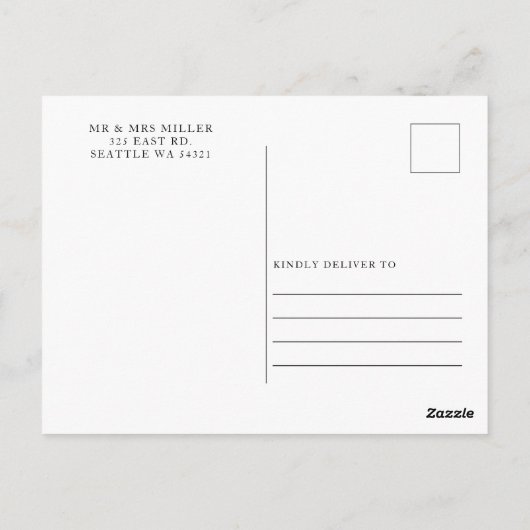 Carte Postale Merci Mariage Super Boho Chic Retro (Dos)