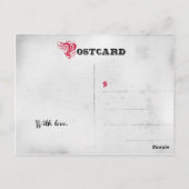 Carte Postale Merci Mariage vintage noir blanc (Dos)