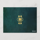 Carte Postale Merci Mariage vintage vert foncé (Dos)