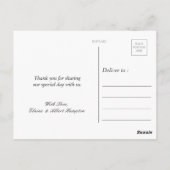 Carte postale Merci Mason Jar aux fleurs d'aquarel (Dos)