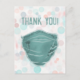 Carte Postale merci masque visage
