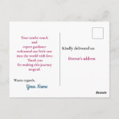 Carte Postale Merci, médecin VOG (Dos)