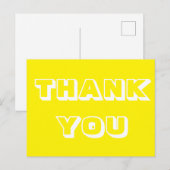 Carte Postale Merci, Merci, jaune blanc (Devant / Derrière)