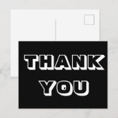 Carte Postale Merci, Merci, noir blanc (Devant / Derrière)