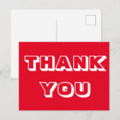 Carte Postale Merci, Merci, rouge blanc (Devant / Derrière)