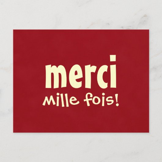 Carte postale MERCI MILLE FOIS (Devant)