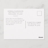 Carte Postale Merci minimaliste (Dos)