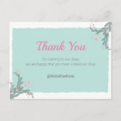 Carte postale Merci minimaliste (Devant)