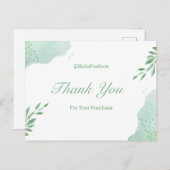 Carte postale Merci minimaliste (Devant / Derrière)