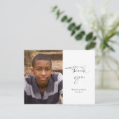 Carte Postale Merci minimaliste avec photo (Debout devant)