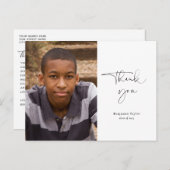 Carte Postale Merci minimaliste avec photo (Devant / Derrière)