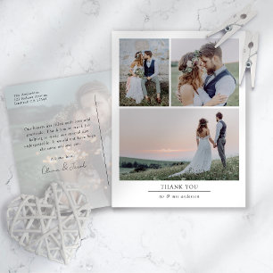 Carte Postale Merci minimaliste de 4 Mariage photo