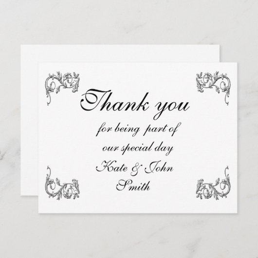 Carte Postale Merci Modèle (Devant / Derrière)