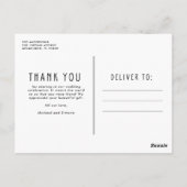 Carte Postale Merci Modern Wedding Photo (Dos)