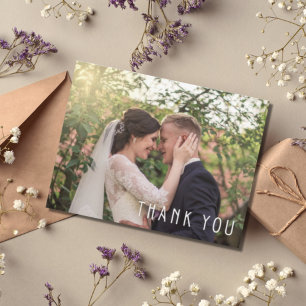Carte Postale Merci Modern Wedding Photo