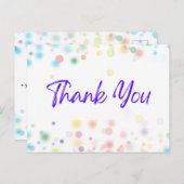 Carte Postale Merci Moderne Billes bulles colorées (Devant / Derrière)