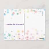 Carte Postale Merci Moderne Billes bulles colorées (Dos)