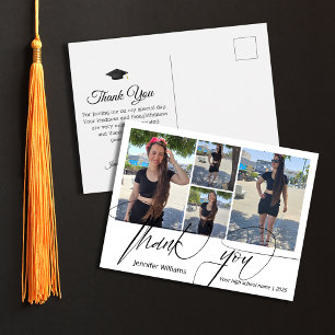 Carte Postale merci moderne collage photo 4 graduation
