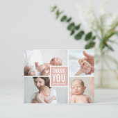 Carte Postale Merci moderne et photos de Faire-part de naissance (Debout devant)