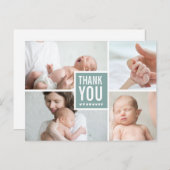 Carte Postale Merci moderne et photos de Faire-part de naissance (Devant / Derrière)