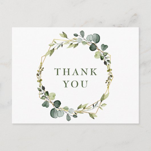Carte Postale Merci moderne Eucalyptus Wreath Frame (Devant)