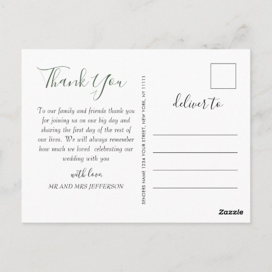 Carte Postale Merci moderne Eucalyptus Wreath Frame (Dos)