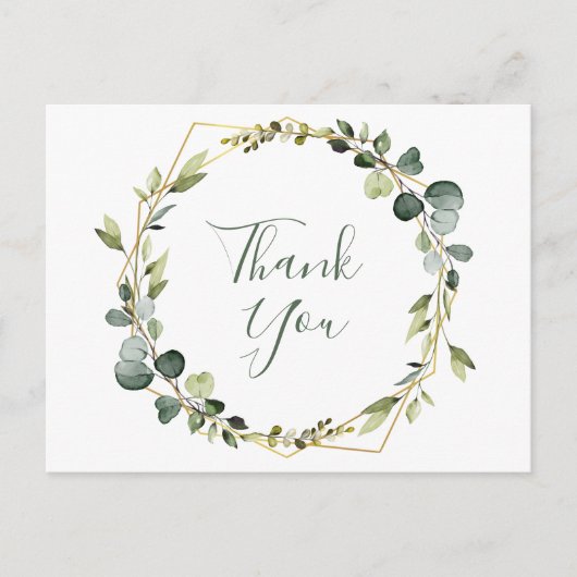 Carte Postale Merci moderne Eucalyptus Wreath Frame (Devant)