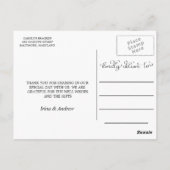 Carte Postale Merci moderne manuscrit trois photos Mariages (Dos)