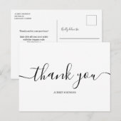 Carte Postale Merci moderne minimaliste (Devant / Derrière)