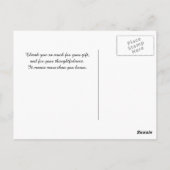 Carte Postale Merci Moderne Monogramme Mint Quatrefoil blanc (Dos)