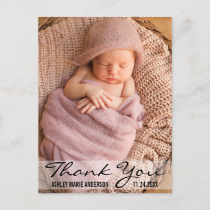 Carte postale Merci moderne naissance bébé