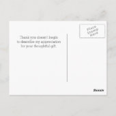 Carte Postale Merci moderne Noir et blanc (Dos)