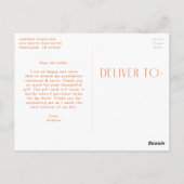 Carte Postale Merci moderne Orange Photo Graduation (Dos)