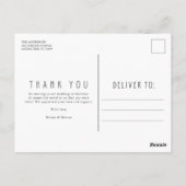 Carte Postale Merci moderne photo de jour de mariage (Dos)